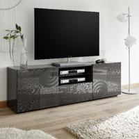 Tv-meubel Miro 181 cm breed in hoogglans grijs