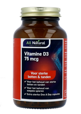 All Natural Vitamine D3 75mcg Capsules