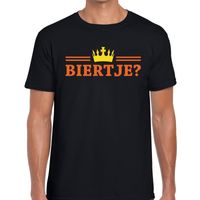 Zwart Biertje en kroon shirt heren - thumbnail