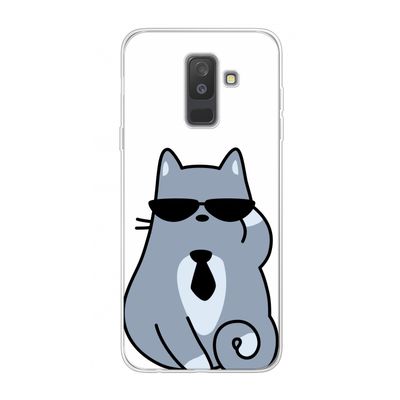 Cool cat: Samsung Galaxy A6 Plus (2018) Transparant Hoesje