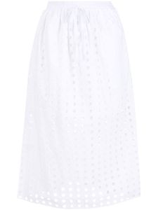 See by Chloé jupe trapèze en broderie anglaise - Blanc