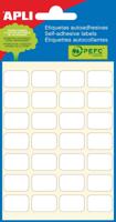 Apli witte etiketten ft 12 x 18 mm (b x h), 168 stuks, 28 per blad (2670)