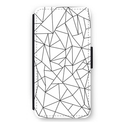 Geometrische lijnen zwart: iPhone 12 Pro Max Flip Hoesje