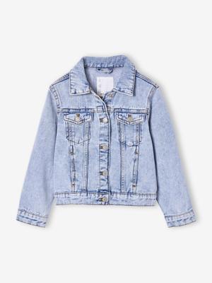 Jeansjas voor meisjes lichtblauw