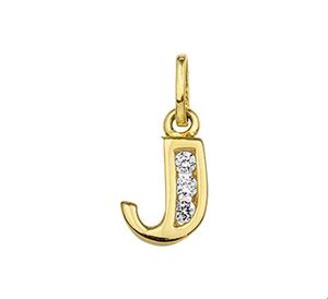 TFT Bedel Letter J Zirkonia Goud