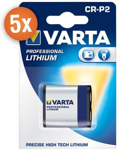 Voordeelpak van 5 x Varta Photo Lithium batterijen CR-P2