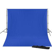 BRESSER BR-D23 Achtergrond System + Doek 3 x 6m Chromakey Blauw