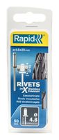 Rapid blindklinknagel rvs + drill 4.8x25mm (50st) - thumbnail