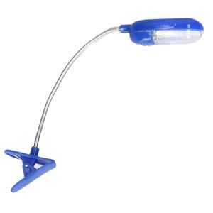 LED Leeslamp met klem - blauw - 25 cm - incl. batterijen   -