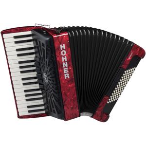 Hohner Bravo III 72 Rood, Silent Key accordeon