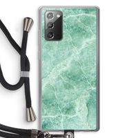 Groen marmer: Samsung Galaxy Note 20 / Note 20 5G Transparant Hoesje met koord