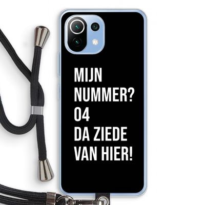 Da ziede van hier - Zwart: Xiaomi Mi 11 Lite Transparant Hoesje met koord