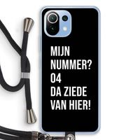 Da ziede van hier - Zwart: Xiaomi Mi 11 Lite Transparant Hoesje met koord