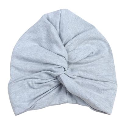 Baby Hat katoen zachte tulband knoop zomer Bohemian Kids meisjes pasgeboren Pet (grijs)