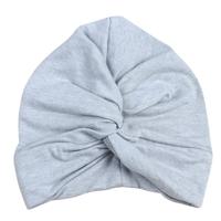 Baby Hat katoen zachte tulband knoop zomer Bohemian Kids meisjes pasgeboren Pet (grijs)