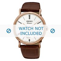 Seiko horlogeband 6G28-00X0-SRK038P1-SRK040P1 Croco leder Bruin 21mm