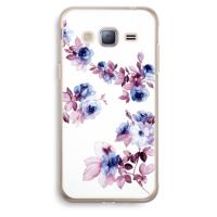 Waterverf bloemen: Samsung Galaxy J3 (2016) Transparant Hoesje
