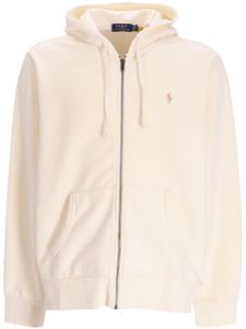 Polo Ralph Lauren logo-embroidered cotton zip-up jacket - Blanc