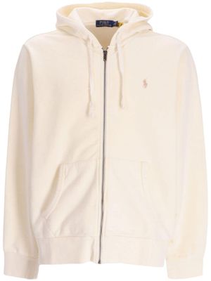 Polo Ralph Lauren veste zippée à logo brodé - Blanc
