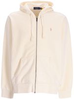 Polo Ralph Lauren logo-embroidered cotton zip-up jacket - Blanc - thumbnail