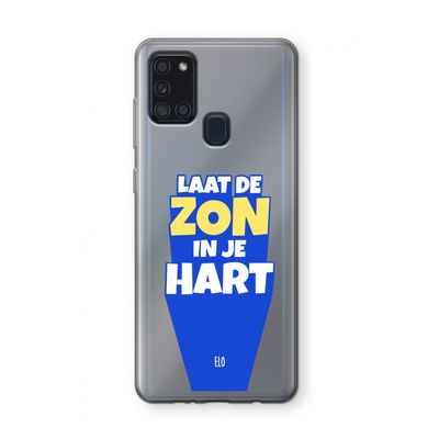 Laat de zon in je hart: Samsung Galaxy A21s Transparant Hoesje