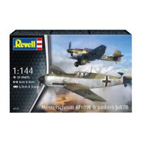 Revell modelbouwpakket - messerschmitt bf109e & junkers ju87b 1:144 - 39dlg.