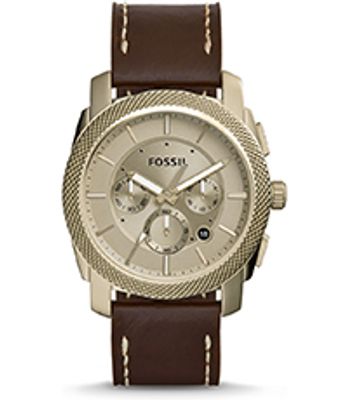 Horlogeband Fossil FS5075 Leder Bruin 24mm