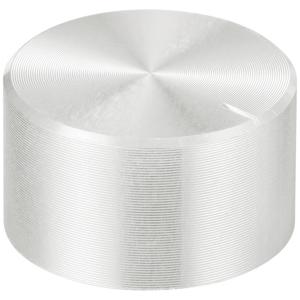 TRU COMPONENTS TC-11696456 Draaiknop Met knopmarkering Zilver (Ø x h) 23 mm x 13 mm Aluminium, Plastic 1 stuk(s)