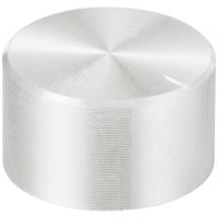 TRU COMPONENTS TC-11696456 Draaiknop Met knopmarkering Zilver (Ø x h) 23 mm x 13 mm Aluminium, Plastic 1 stuk(s)