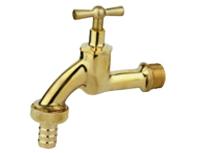 Kirchhoff Messing uitlaatventiel met T-greep, blank gepolijst, 1/2"ET x 3/4"ET x 1/2"mondstuk - 986180348