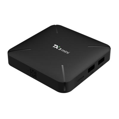 TX3 mini 4K HD Smart TV BOX Android 7.1 S905W Quad Core Cortex-A53 Up to 2GHz 1GB+8GB Support TF Card SPDIF LAN AV WiFi(Black)