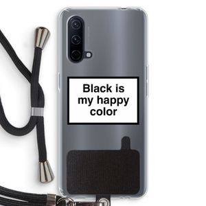 Black is my happy color: OnePlus Nord CE 5G Transparant Hoesje met koord