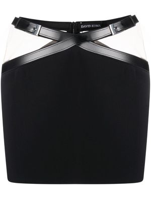David Koma jupe à taille haute - Noir