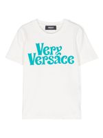 Versace Kids t-shirt en coton à slogan imprimé - Blanc