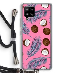 Kokosnoot roze: Samsung Galaxy A42 5G Transparant Hoesje met koord