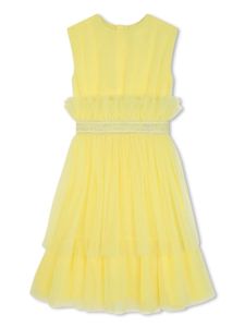 Karl Lagerfeld Kids robe à superposition en tulle - Jaune