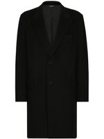 Dolce & Gabbana manteau en laine à simple boutonnage - Noir