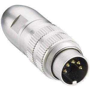 Lumberg 0332 08-1 DIN-connector Stekker, recht Aantal polen: 8 Zilver 1 stuk(s)