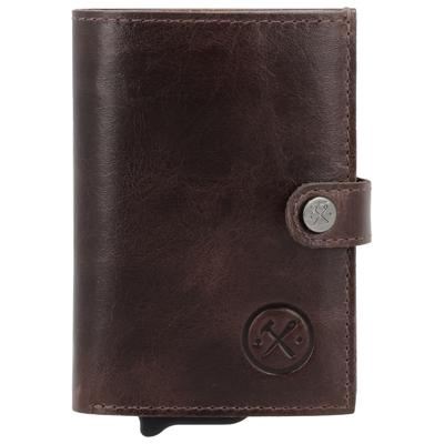 Hide & Stitches Portemonnee Porto met Safety Wallet RFID Donker Bruin