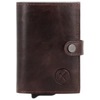 Hide & Stitches Portemonnee Porto met Safety Wallet RFID Donker Bruin