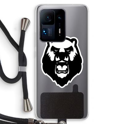 Angry Bear (white): Xiaomi Mi Mix 4 Transparant Hoesje met koord