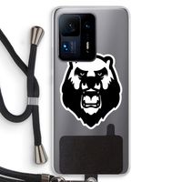 Angry Bear (white): Xiaomi Mi Mix 4 Transparant Hoesje met koord