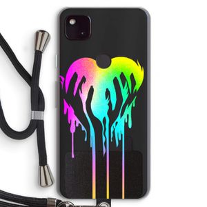 Hold My Heart: Pixel 4a 5G Transparant Hoesje met koord