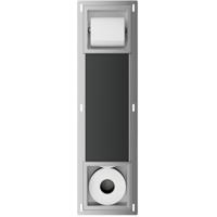 Xellanz Rocko Toiletrolhouder zonder Klep en Reserverolhouder - Inbouw - RVS