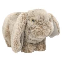 Nature Planet Pluche hangoor konijn - grijs - knuffel - van 21 cm