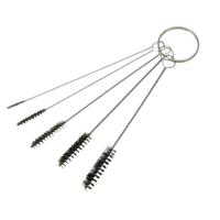 Benson Set van 5 stalen schoonmaak ragers borsteltjes - aan metalen sleutelring - diverse maten Benson Set van 5 stalen schoonmaak ragers borsteltjes - aan metalen sleutelring - diverse maten