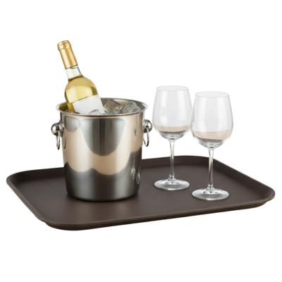 Gerimport Horeca Dienblad - antislip - bruin - kunststof - 51 x 39 cm