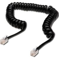 Digitus AK-460101-040-S 4m Zwart, Transparant telefoonkabel Digitus AK-460101-040-S 4m Zwart, Transparant telefoonkabel