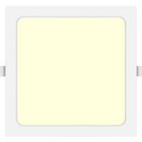 LED Downlight Inbouw Vierkant 20W - Warm Wit 3000K - Mat Wit