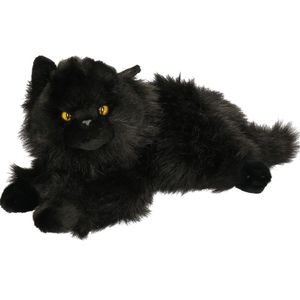 Pluche zwarte Perzische kat/poes knuffel 30 cm speelgoed   -
